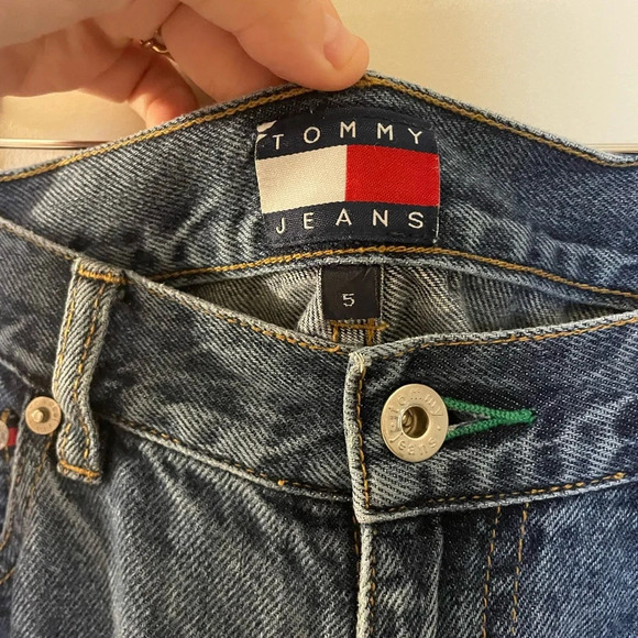 Rare VintageY2K Tommy Jeans||Tommy Hilfiger Patriotic Denim jeans size 5 - Picture 5 of 9